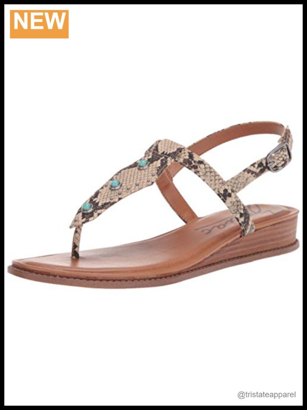Wedge Sandals Slingback Rhinestone Turquoise Ornaments Open Toe